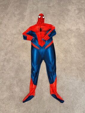 Marvel Red and Blue Spider-Man Hooded One-Piece Costume